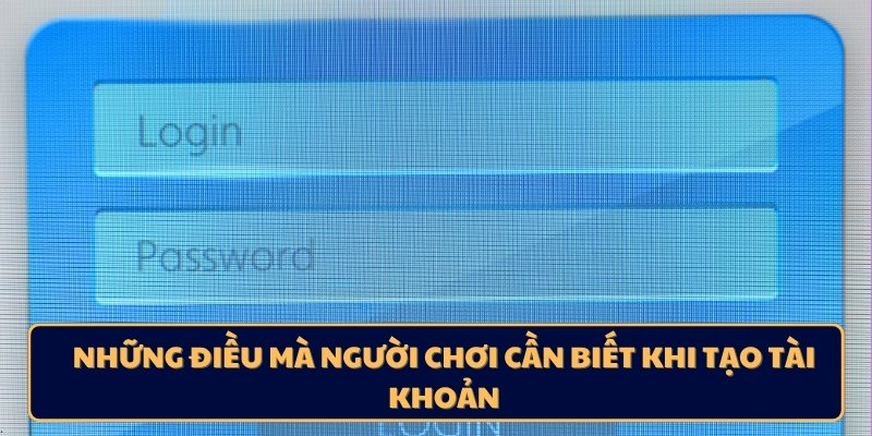 Những điều mà người chơi cần biết khi tạo tài khoản